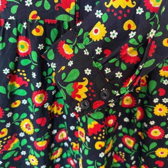 Vintage Cotton Maxi Dress sz M - Picture 4 of 6